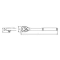 1/2 Sq. Dr. Ratchet Handle  24 teeth  Length 380mm  Plastic Handle