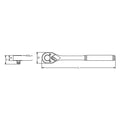 1/2 Sq. Dr. Ratchet Handle  30 teeth  Length 250mm  Plastic Handle