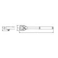 1/2 Sq. Dr. Ratchet Handle  24 teeth  Length 250mm  Plastic Handle