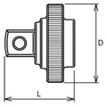 1/2 Sq. Dr. Quick Spinner  1/2 Square Length 33.5mm Z-series