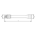 1/2 Sq. Dr. Locking Z-series Extension Bar, 125mm Length