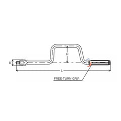 1/2 Sq. Dr. Flexible Speed Wrench Length 450mm Free Turn Grip
