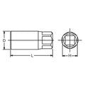 3/4 Sq. Dr. Stud puller  20mm 36mm Hex Length 100mm