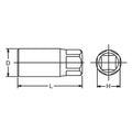 Stud puller  30mm 46mm Hex Length 125mm