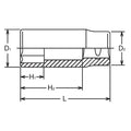 3/4 Sq. Dr. Socket  1.1/16 6 point Length 90mm