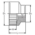 3/4 Sq. Dr. Socket  2.3/16 12 point Length 52mm For Rear Wheel Nut  Motorcycle