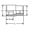 3/4 Sq. Dr. TORX® E18 Socket - Length 50mm