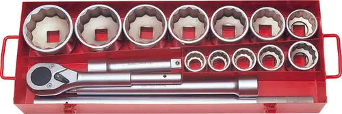 1 Sq. Dr. 15 Piece 12-Point Metric Socket Set 32-80mm - Ko-ken USA