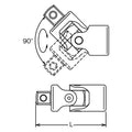 1 Sq. Dr. Universal Joint    Length 143mm