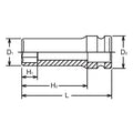 1/2 Sq. Dr. Aluminum Wheel Nut Socket  17mm 6 point