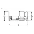 1/2 Sq. Dr. Stud Puller  13mm  75mm