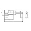 1/4 Hex Dr. Long Socket  17mm Surface 104mm