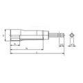 1/4 Hex Dr. Long Socket  19mm Surface 104mm