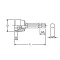 1/4 Hex Dr. Anchor Bolt Socket  17mm 6 point 50mm