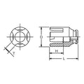 3/8 Sq. Dr. Wing Bolt Socket    45mm