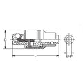 1/4 Hex Dr. Adaptor  1/2 Square 57mm Locking Quick Release