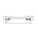 12mm 3/8 Sq. Dr. 6 point Sleeve Drive Extension Socket, 150mm Long