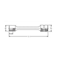 13mm 3/8 Sq. Dr. 6 point Sleeve Drive Extension Socket, 150mm Long