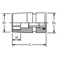 10mm 3/8 Sq. Dr. 6 point Sleeve Drive Metric Socket