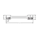 1/2 Sq. Dr. Extension Socket  10mm 6 point 100mm Sleeve Drive