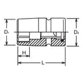 12mm 1/2 Sq. Dr. Impact 6-Point Sleeve Drive Socket