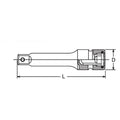 1/2 Sq. Dr. Adaptor  3/8 Square 100mm Pin type