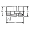 3/4 Sq. Dr. Socket  23mm 6 point 65mm Sleeve Drive