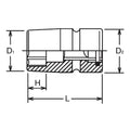 3/4 Sq. Dr. Socket  26mm 6 point 65mm Sleeve Drive