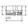 3/4 Sq. Dr. Socket  29mm 6 point 68mm Sleeve Drive