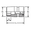 3/4 Sq. Dr. Socket  46mm 6 point 77mm Sleeve Drive