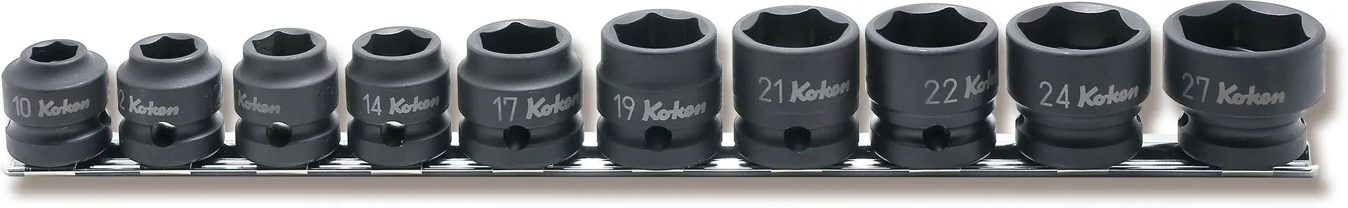 kenページ 1/2 Sq. Dr. 10 Piece Thin Wall 6-Point Impact Metric Socket set