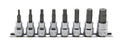 8 Piece 3/8 Sq. Dr. Hex Bit Socket set  1/8-1/2