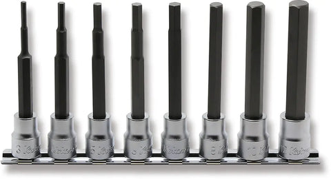 8 Piece 3/8 Sq. Dr. 100mm Hex Bit Socket set 3-12mm - Ko-ken USA