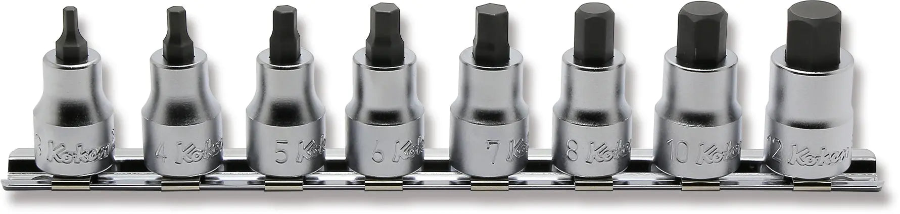 8 piece 3/8 Sq. Dr. 38mm Hex Bit Socket set 3-12mm - Ko-ken USA