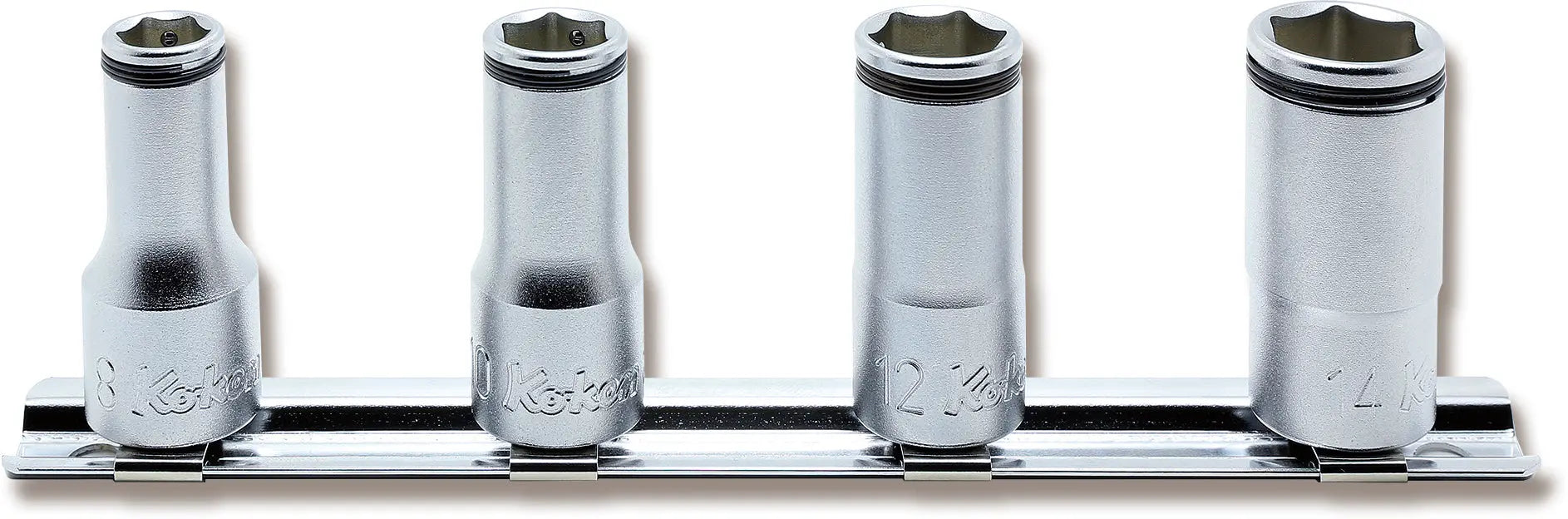 3/8 Sq. Dr. Semi-Deep NUT GRIP® Socket Set, 8mm-14mm - 4 pieces