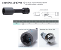 1/2 Sq. Dr. Mercedes Benz Wheel Bolt Socket  17mm  Length 110mm  Protector