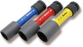 1/2 Sq. Dr. Wheel Nut Socket 3 piece Set, 17-21mm, 6 point Thin Wall and Color Coded by Size