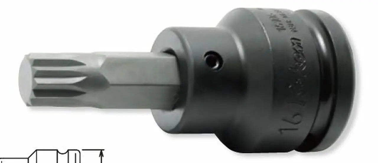 3/4 Sq. Dr. Bit Socket XZN M14 Triple Square Length 76mm - Ko-ken USA
