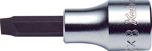 3/8 Sq. Dr. Bit Socket Slotted 1.0X5.5  Length 60mm