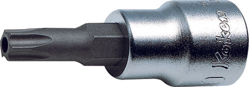 トビ 3/8 Sq. Dr. Tamper-Resistant TORX® T45H Bit Socket - Length 160mm