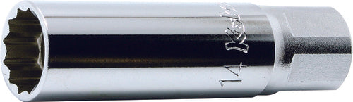3/8 Sq. Dr. Spark Plug Socket  14mm 12 point Length 70mm Magnet