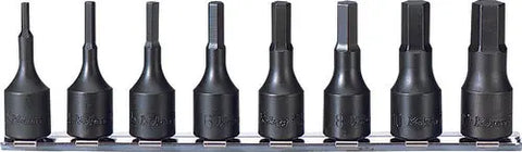 8 Piece 3/8 Sq. Dr. Impact SAE Hex Bit Socket Set 1/8-1/2 - Ko-ken