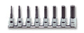 3/8 Sq. Dr. Bit Grip Ring Hex Bit Socket Set,  3mm-12mm Hex - 8 pieces