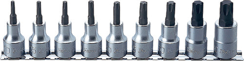 1/2 Sq. Dr. Bit Socket set TORX T20-T60  250mm  9 pieces